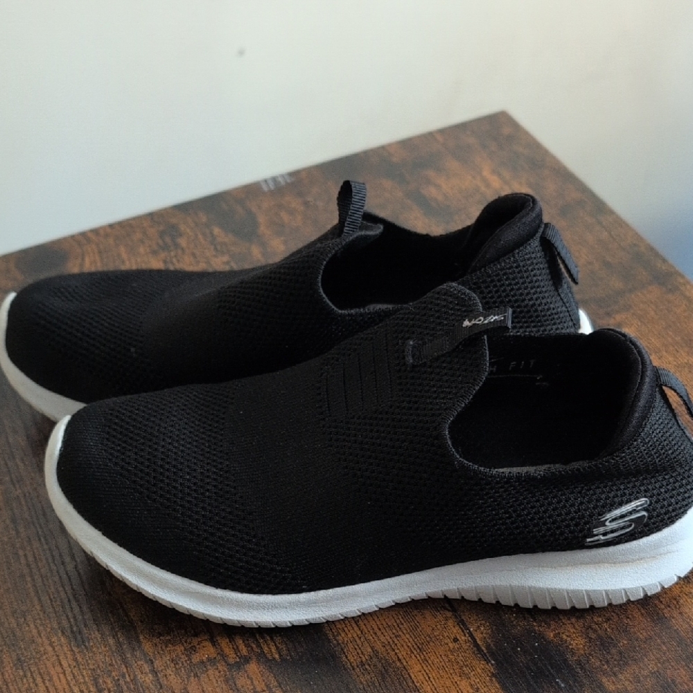 Skechers  Black Slip-On Shoes